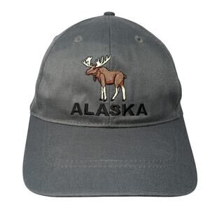 Alaska Gear Strapback Baseball Cap Gray One Size Adjustable Embroidered 6 Panel
